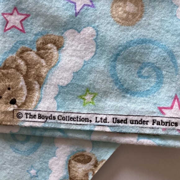 3 Baby Boy Flannel Fabrics Material Quilting Sewing Crafting - Picture 6 of 6